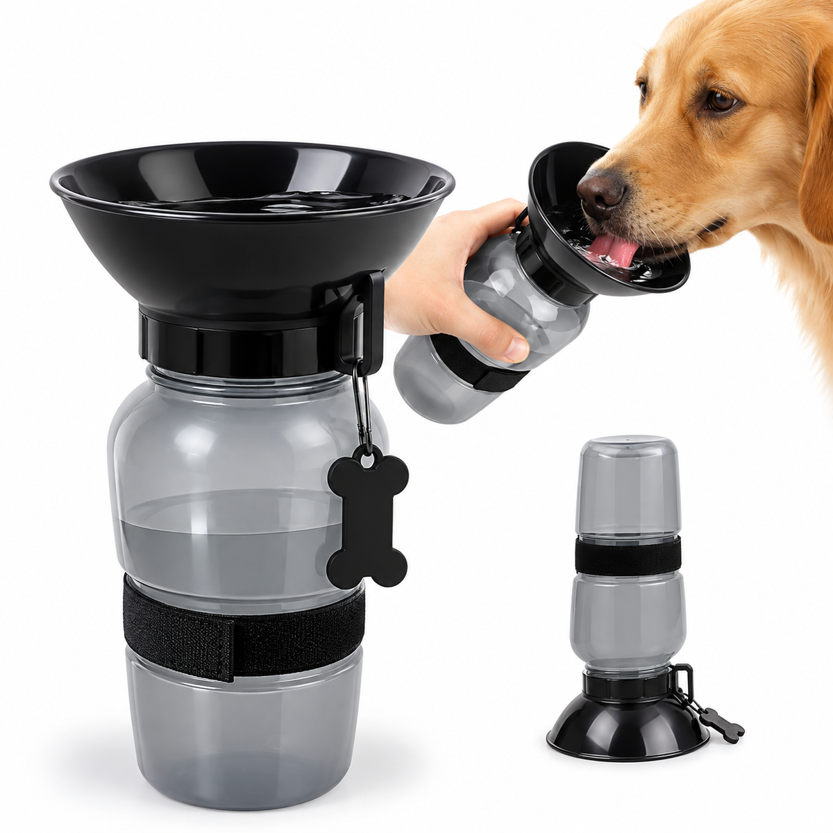 🐶 Botella Bebedero Portátil para Perros – 500 ml 💧